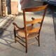 Fauteuil époque Louis Philippe en noyer et paille