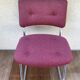 Old Strafor chrome metal chair - vintage 7s design red fabric