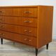 60s teak and brass chest of drawers