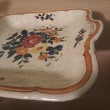 Serving dish faience of Longchamp mistral model, decorated hand