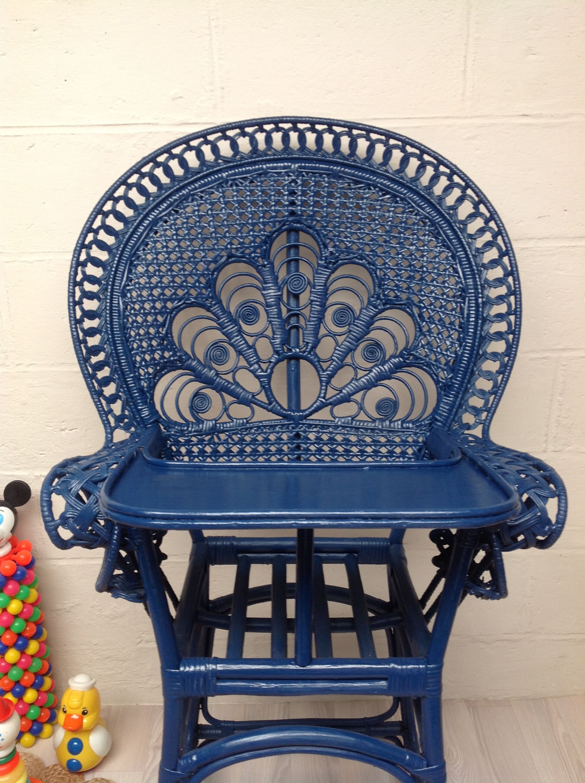 High chair rattan Emmanuelle