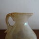 Vase with miniature handle Scavo Seguso Vetri d'Arte iridescent glass Murano 1950