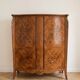 Armoire ancienne style Louis XV en marqueterie florale