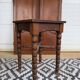 Small antique side table - turned legs - Louis XII inspiration