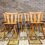 Series of 6 bistrot chairs year 1970