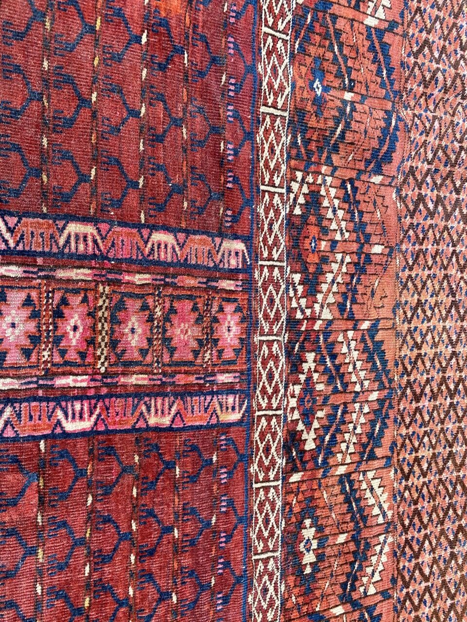 19th century Afghan Hatchlou tribal antique rug 131x140 cm