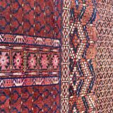 19th century Afghan Hatchlou tribal antique rug 131x140 cm