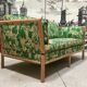 Convertible Two-Seater Sofa / Daybed in Bamboo Style, France 1960s