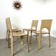 Lot 4 chairs all leather cream design 70s/80s Italy vintage