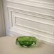 Murano iridescent green pocket tray