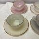 6 vintage cups in iridescent glass