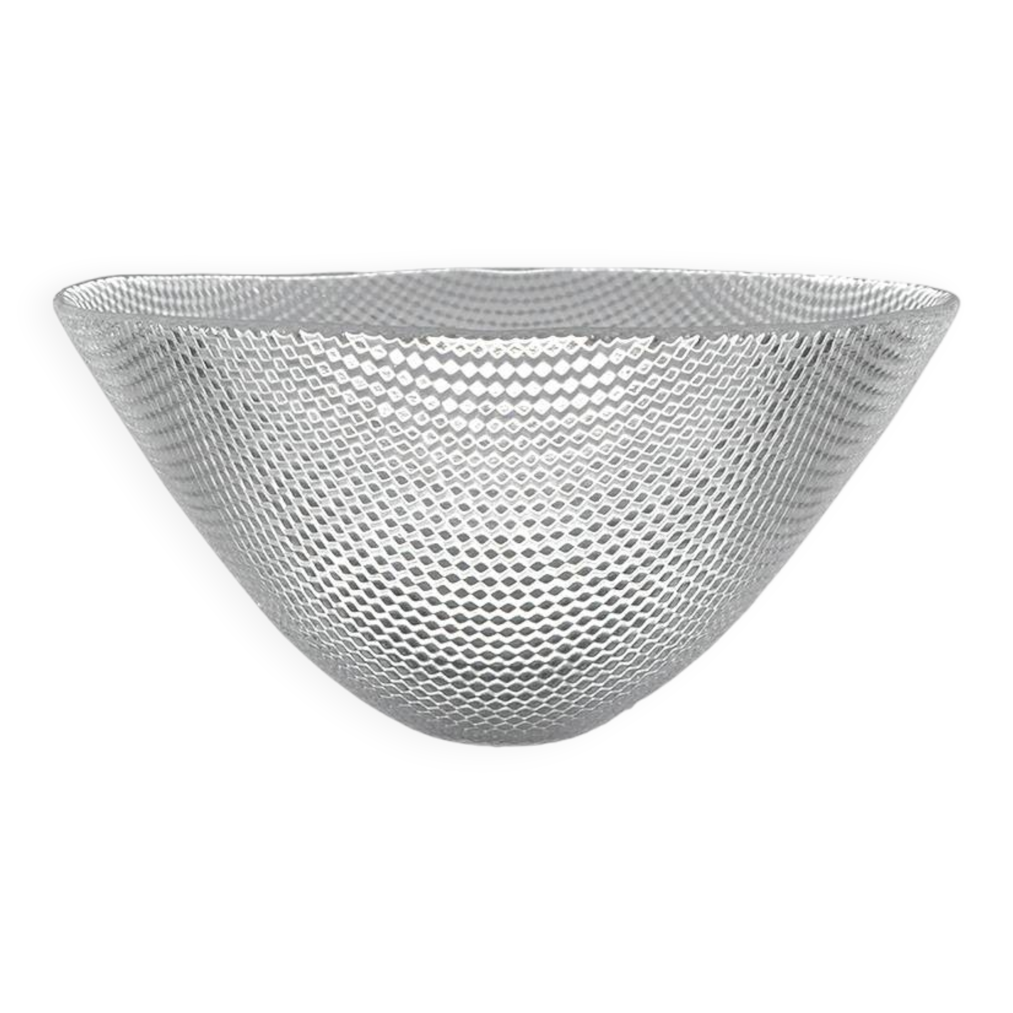 Glass bowl Trigona for Holmegaard, Denmark 1980s