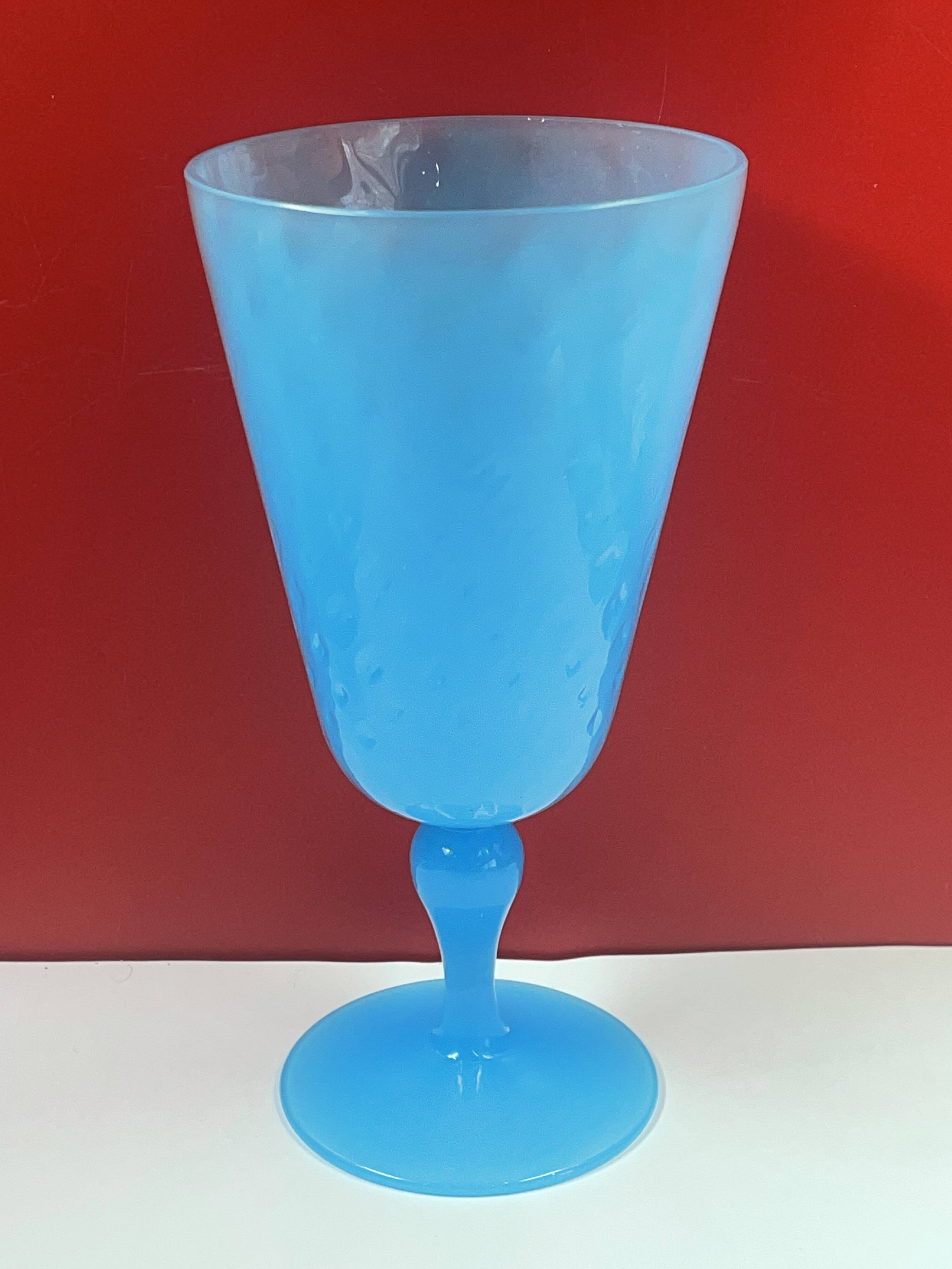 Opaline, chalice shower foot, ciborium, height 23.5 cm