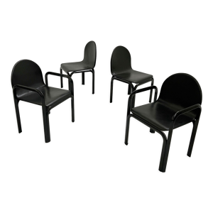 Lot de 4 chaises noires