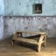 Former wooden workshop step