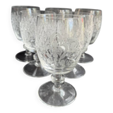 6 verres cristal gravé