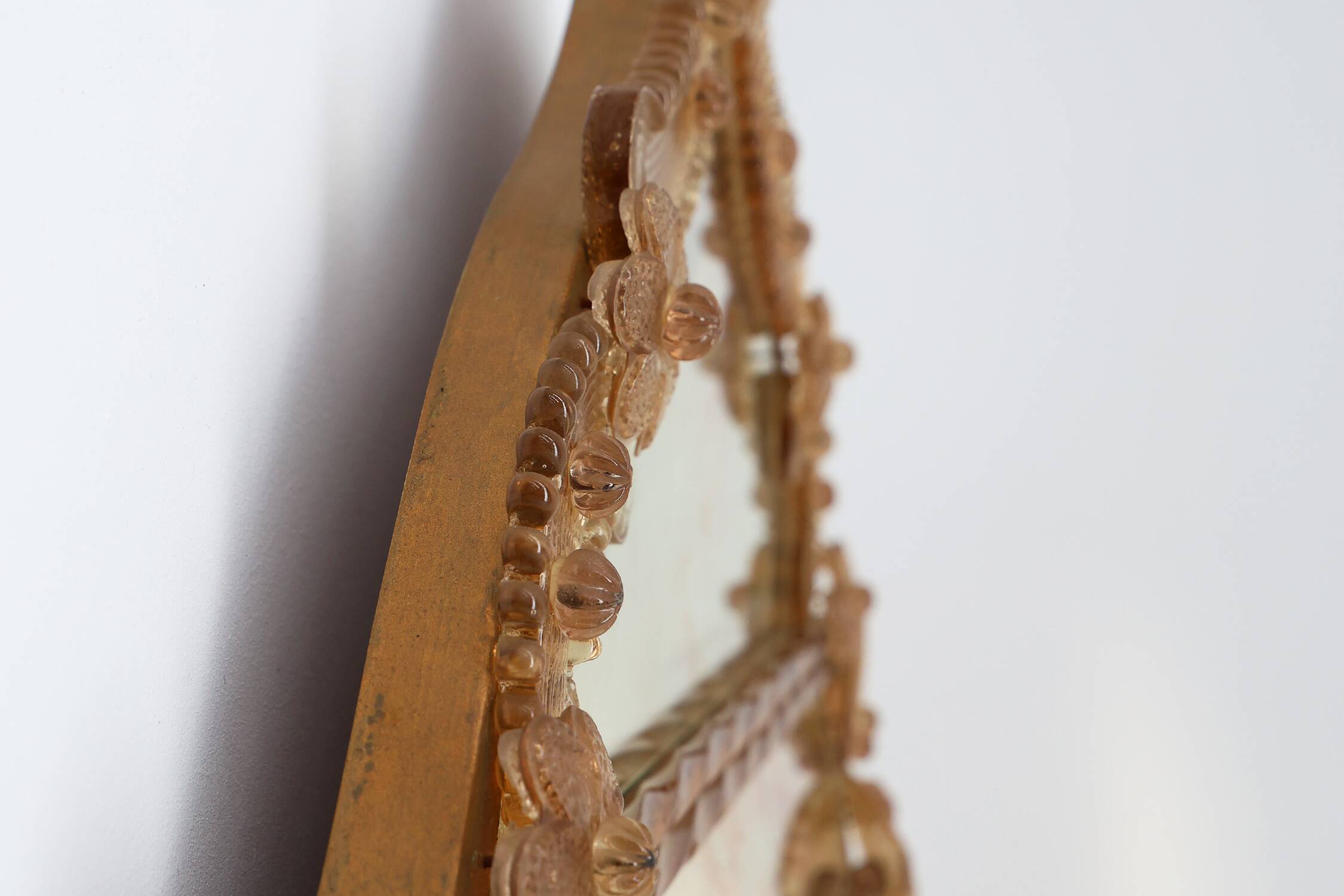 Rare large Venetian Mirror in Murano glass by  Art Venitien, model Campanil