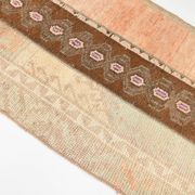 2x6 Turkish Short Brown Handmade Vintage Runner Rug, 64x174Cm