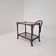 Italian Bas Card or Trolley in Bentwood and Smoked Glass, 1970's