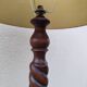 Lampadaire vintage en bois tourné dlg de Charles Dudouyt
