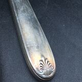 6 table knives in silver metal model coquille