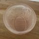 Art Deco soap dish, moulded glass, pink lilies of the valley.