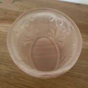 Porte savon art déco verre moulé rose muguets