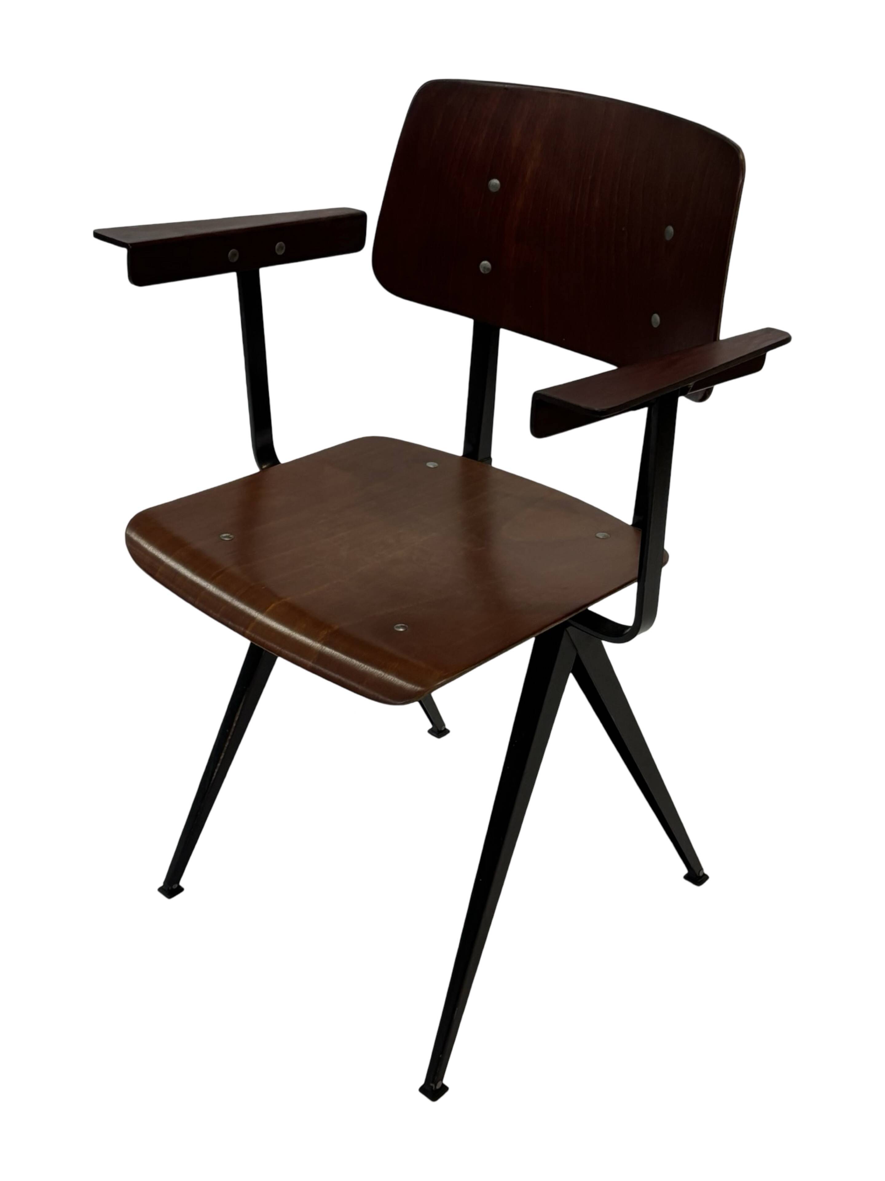 Vintage Galvanitas S16 chair with armrests, 1960 Netherlands Design