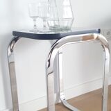 Bauhaus style chrome side table