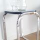 Table d'appoint chrome style bauhaus