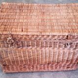 Old wicker trunk