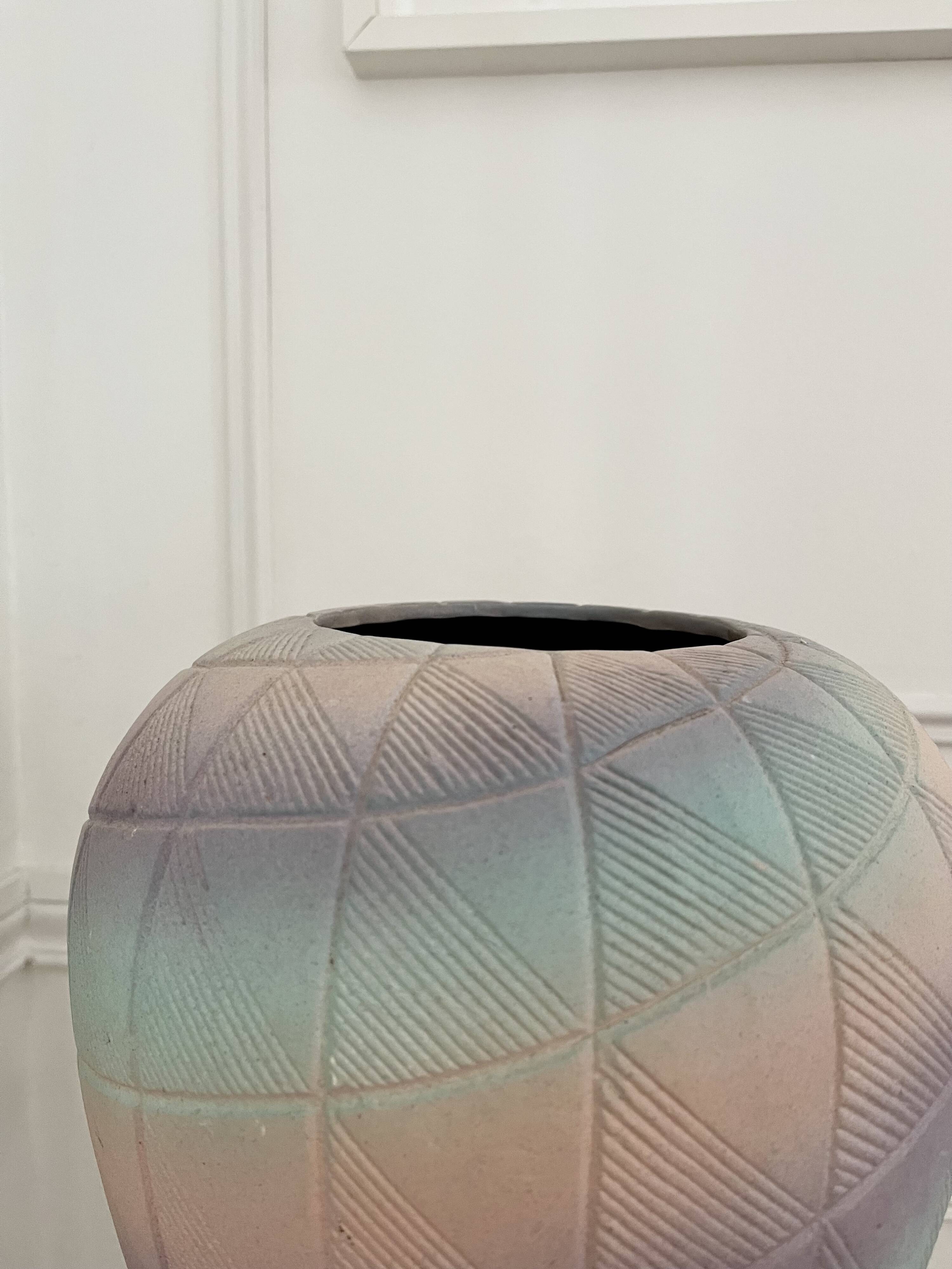 Artisanal ceramic jar vase from Mexico