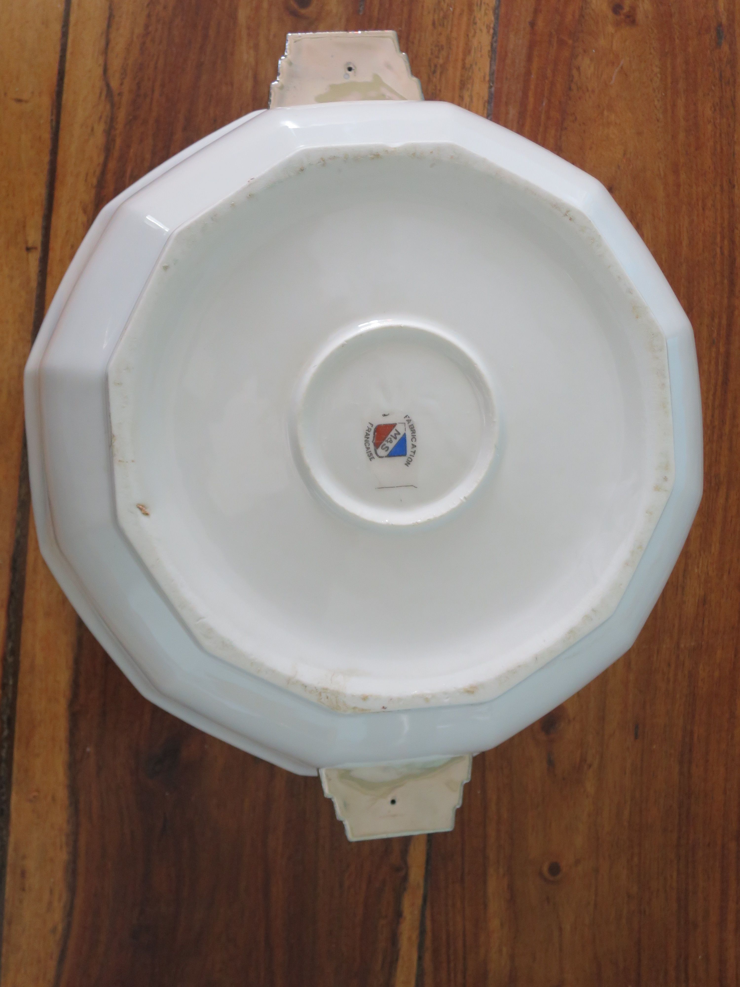 Soupière Art Déco CERAMICA LOMBARDA MILANO 1931 - Porcelaine Faite Main Italienne Vintage - Pièce De Collection