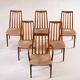Série de 6 chaises scandinaves vintage