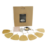 Suspension 'Uchiwa' d'Ingo Maurer, Allemagne, années 1970, dans sa boîte d'origine