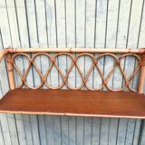 Vintage rattan shelf from the 60s