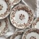 8 ironstone dessert plates “Epine” Boch Freres Keramis (BFK)