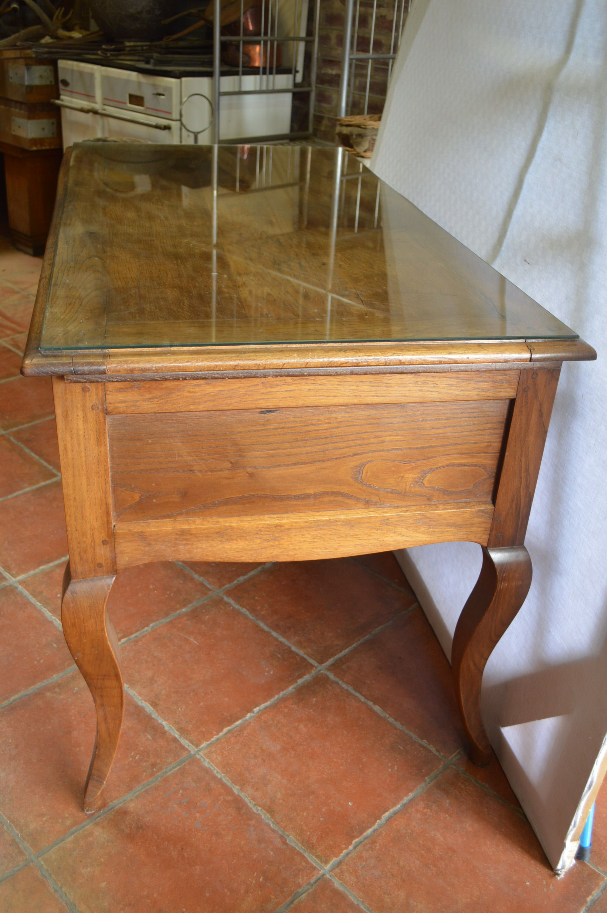 Oak with 5 drawers desk