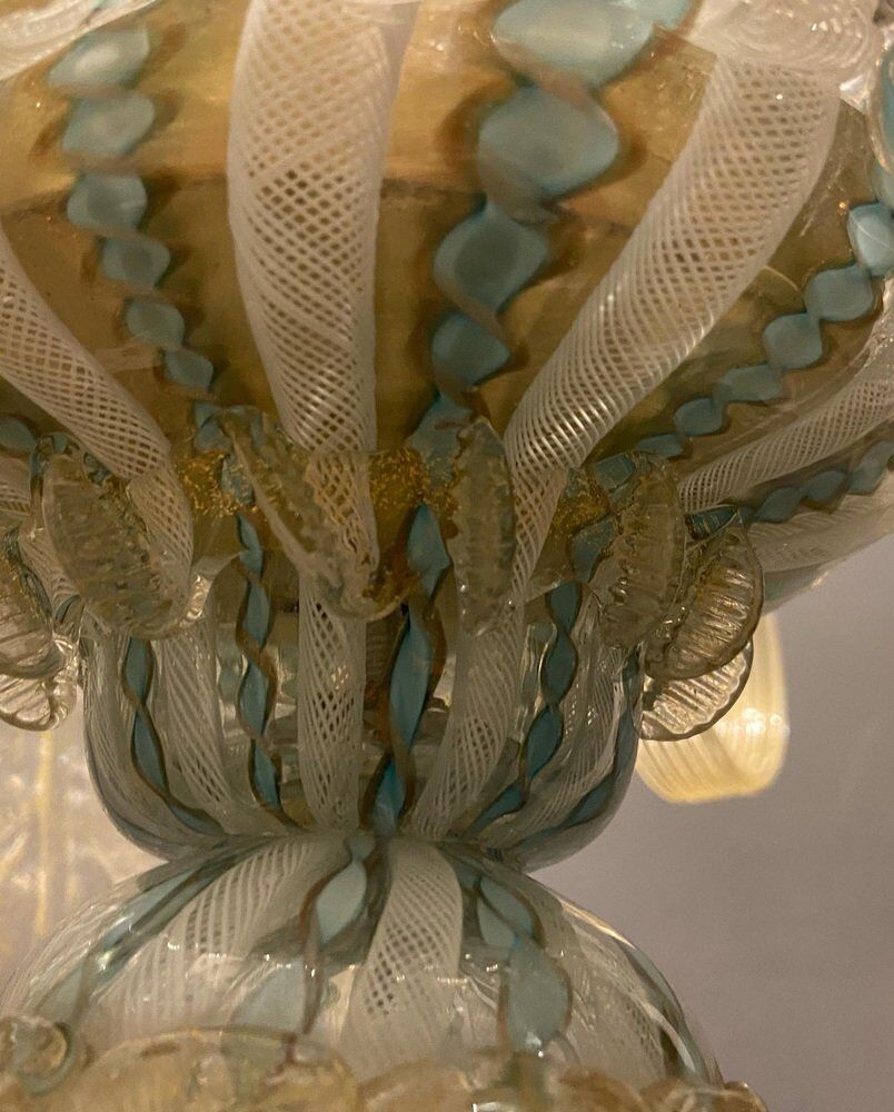 Venetian Murano Art Glass Chandelier from Venini