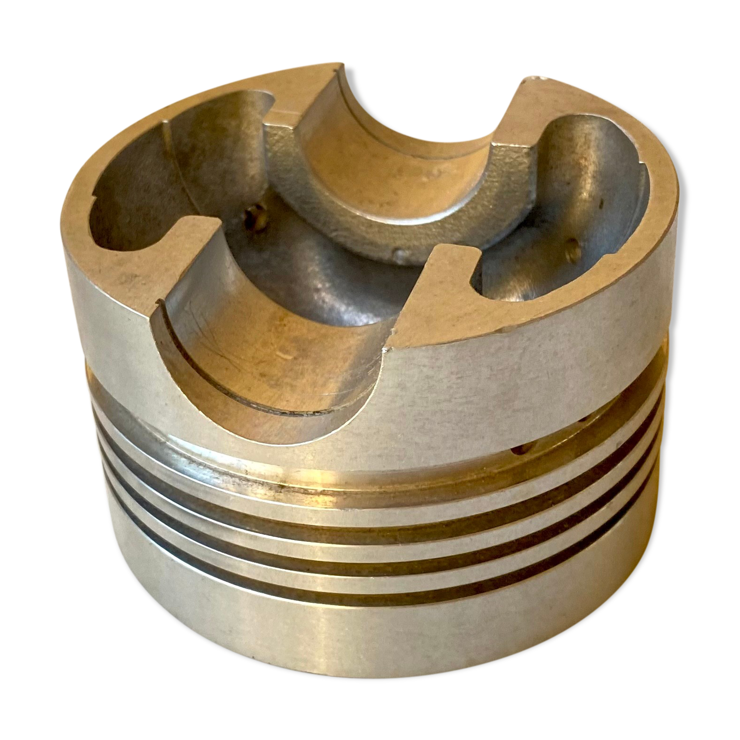 Ashtray piston design industrial workshop original aluminum cast iron vintage 70s