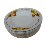 Set of 11 earthenware plates