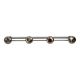 Chromed metal coat rack with four hooks