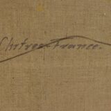 Original Swedish oil on canvas from the mid-century "French Street Scene" Vintage &