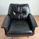 Vintage armchair published by Möbel Mann – elegant black