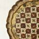 Round wooden tray Florentine -Italy