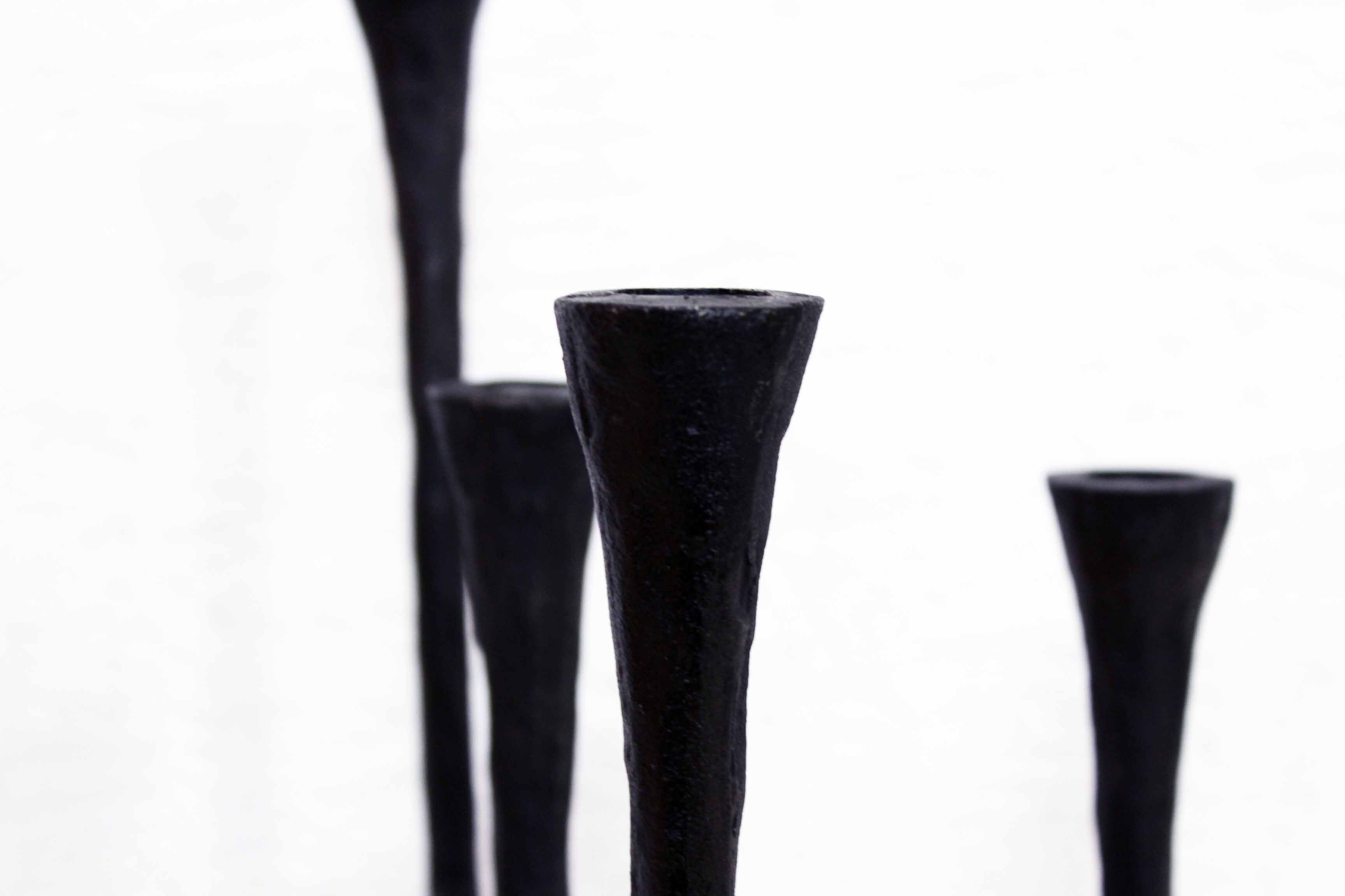 Scandinavian black metal candlestick