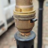 Set of 2 wooden floor lamps