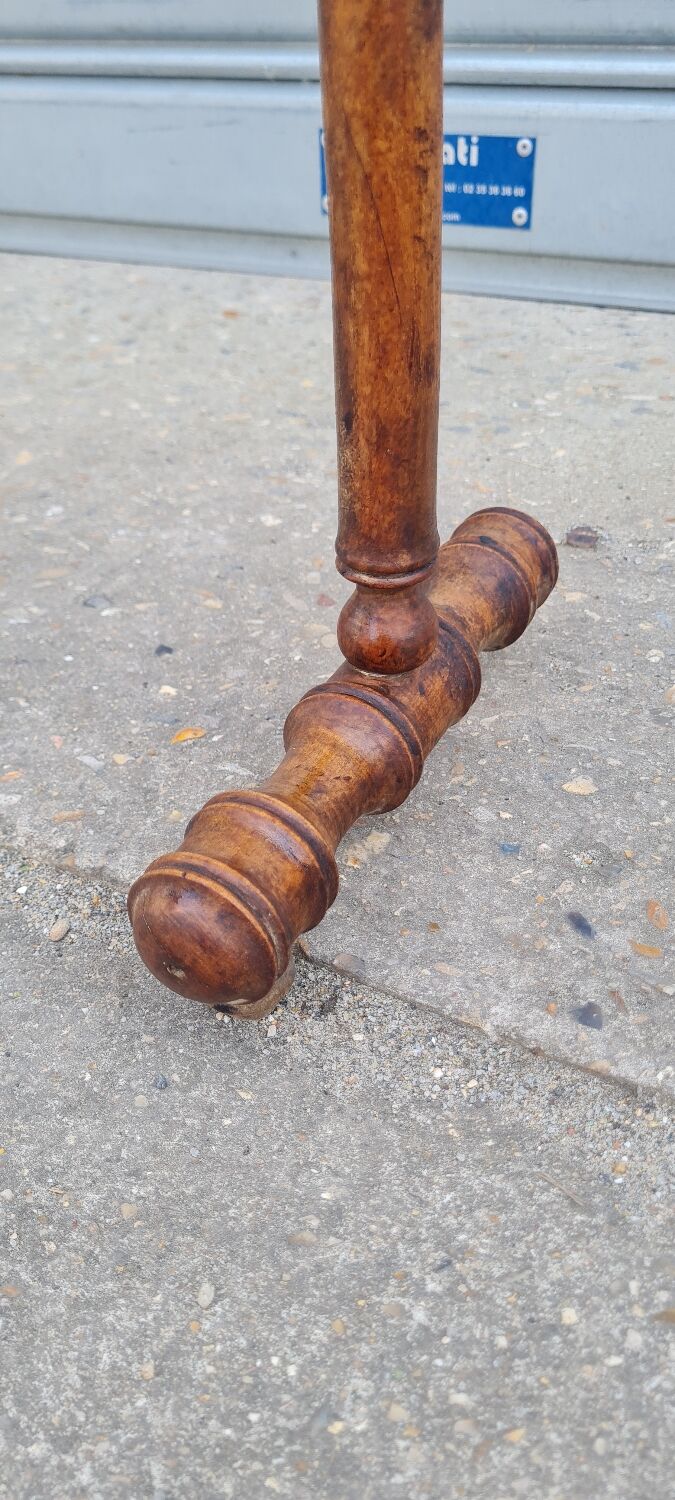 Turned wooden towel rack