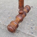 Turned wooden towel rack