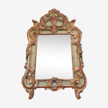 Miroir en bois sculpté d’époque XVIIIe 59x96cm
